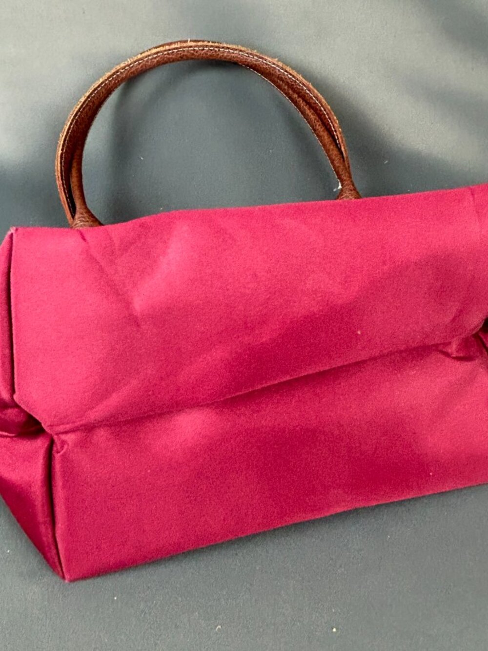 Longchamp le Pliage Small Red Nylon Shoulder Tote Bag - Picture 8 of 14